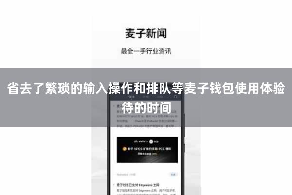 省去了繁琐的输入操作和排队等麦子钱包使用体验待的时间