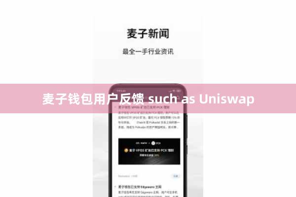 麦子钱包用户反馈 such as Uniswap
